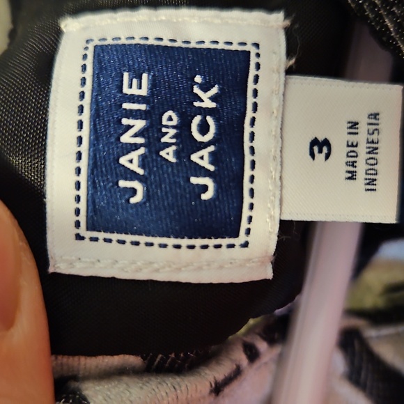 Janie and Jack Girls 3T Black & White Floral Jacquard Formal Dress - EUC - Picture 2 of 6